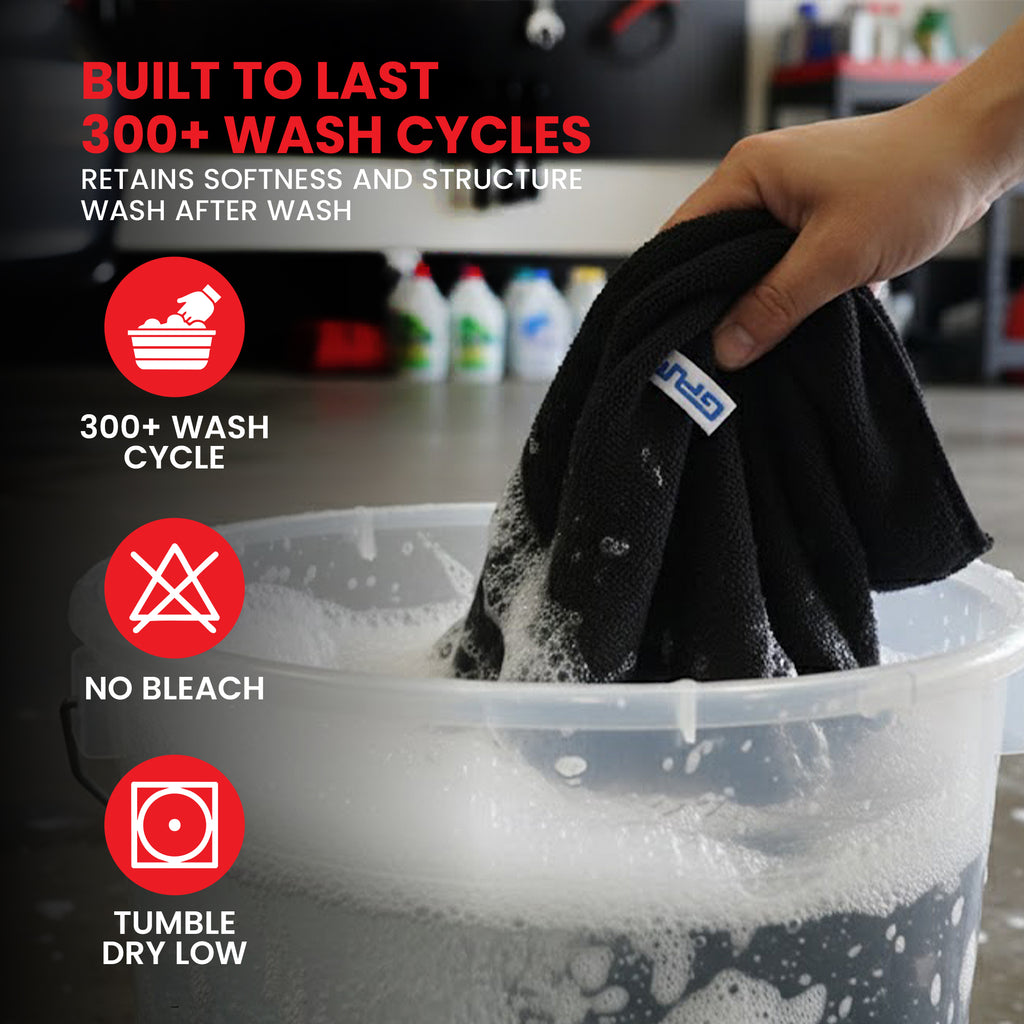 Microfiber-Warp 16x16” 300 GSM Premium Detailing Towel (Pack of 10) - Psycho Detailing