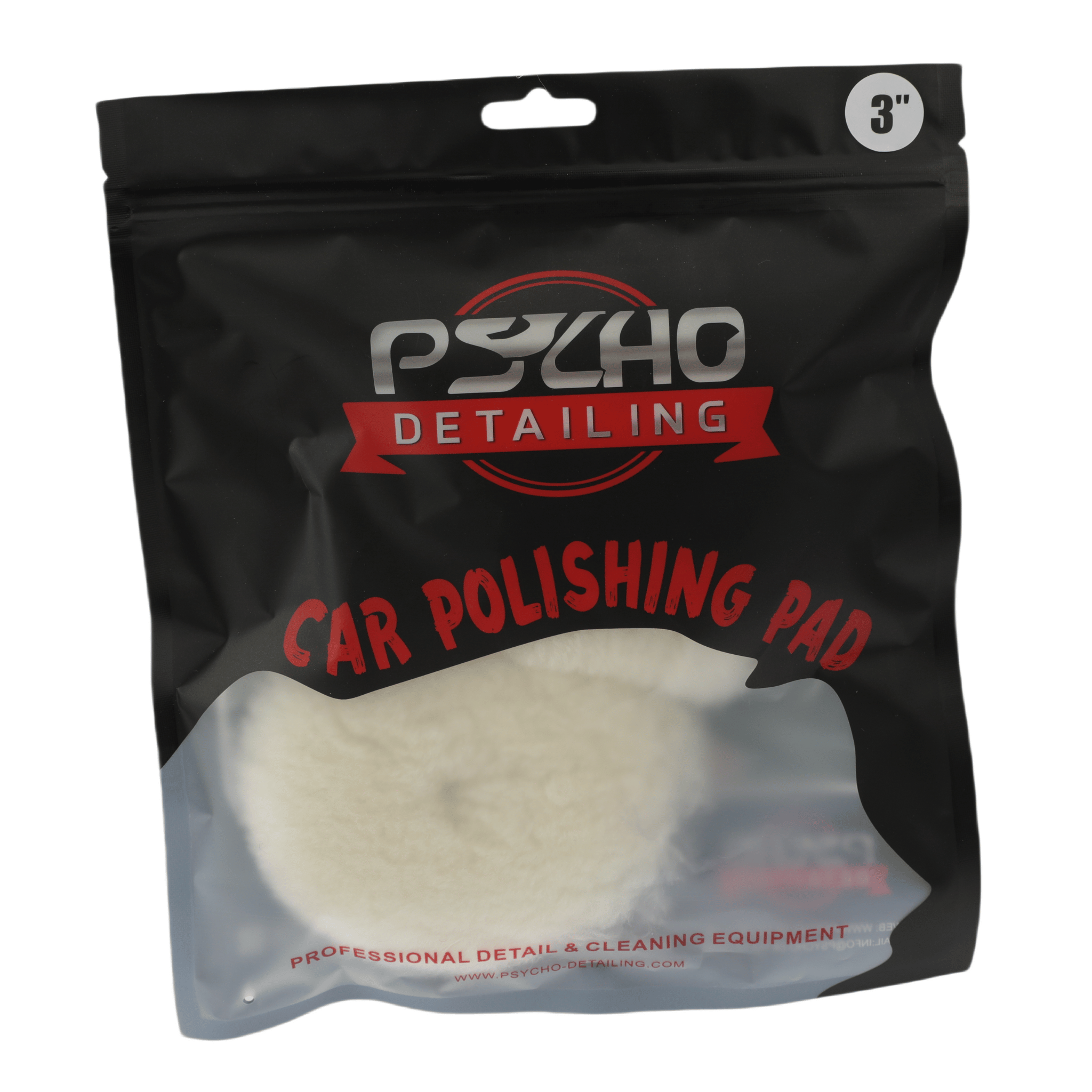 Psycho Detailing Premium White Wool Polishing Pad – 100% Australian Wool for Heavy Cutting & Gloss Finishing - Psycho Detailing