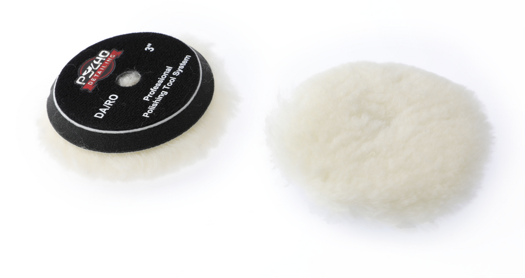 Psycho Detailing Premium White Wool Polishing Pad – 100% Australian Wool for Heavy Cutting & Gloss Finishing - Psycho Detailing