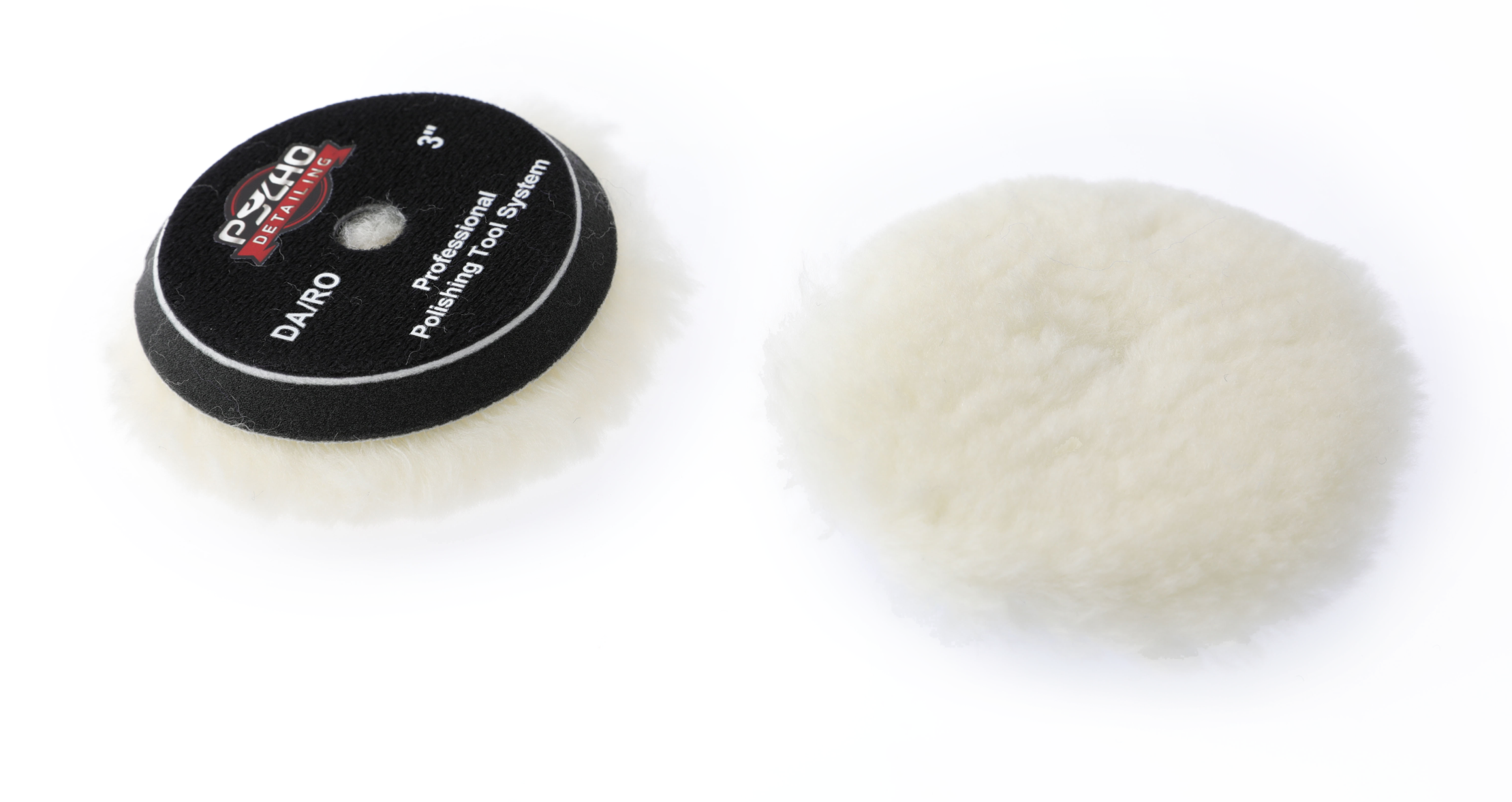 Psycho Detailing Premium White Wool Polishing Pad – 100% Australian Wool for Heavy Cutting & Gloss Finishing - Psycho Detailing
