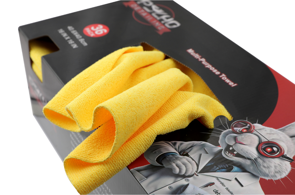 Psycho Detailing Premium Warp Edgeless Microfiber Towel - 300GSM Scratch-Free (40.6x40.6 cm) - Psycho Detailing