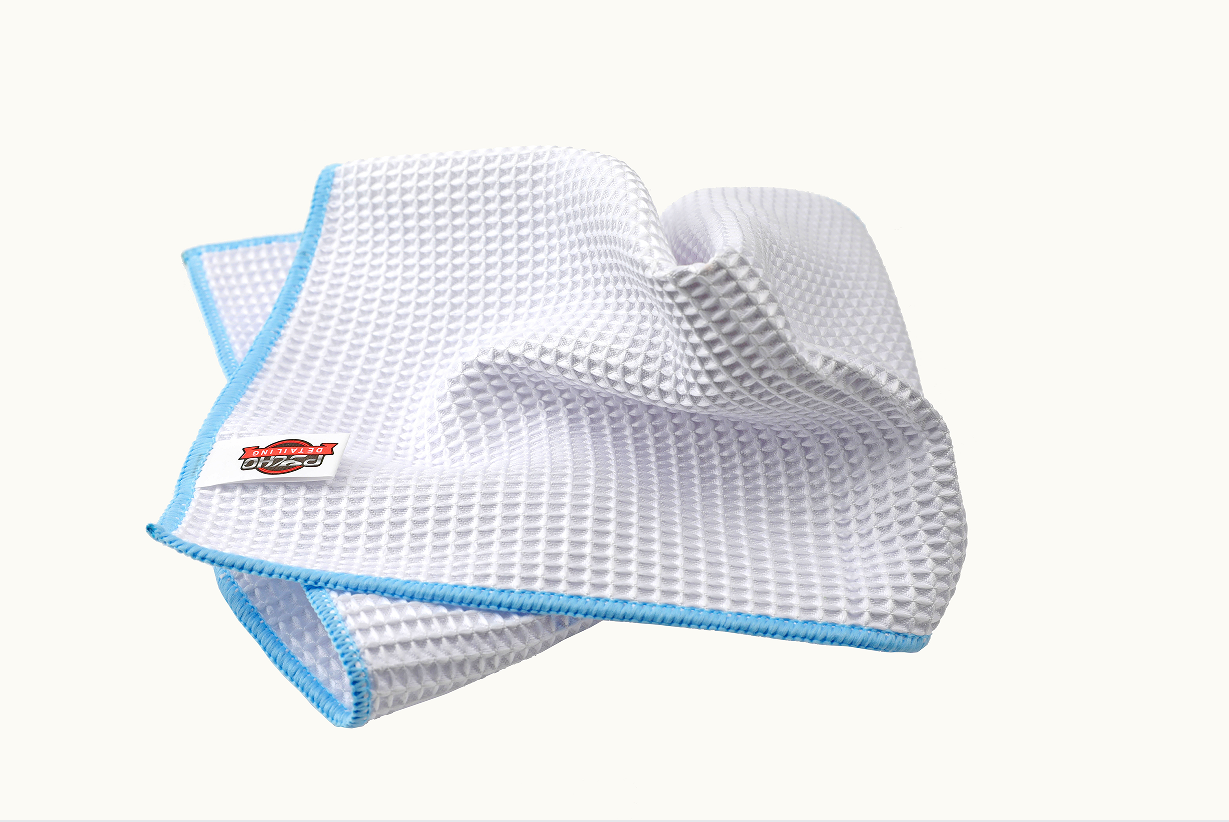 Psycho Detailing Waffle Weave Microfiber Towel - 350GSM Premium (40.6x40.6 cm, Pack of 3) - Psycho Detailing