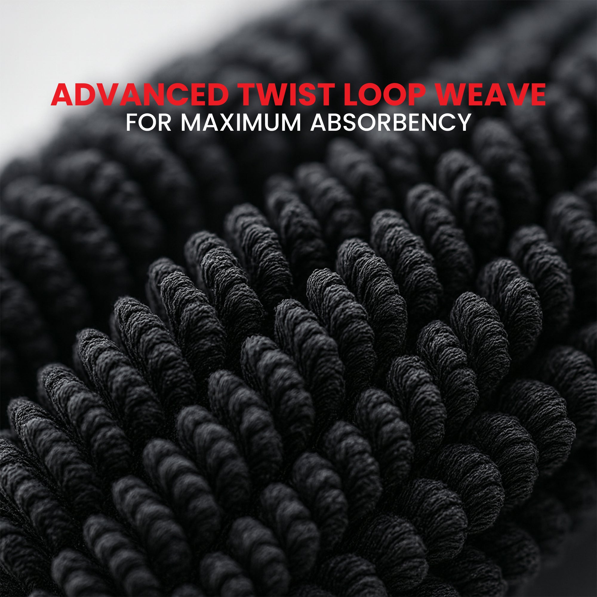 Premium Twist Loop Microfiber Towel - 650 GSM Ultra Absorbent (40x60 cm, Pack of 2) - Psycho Detailing