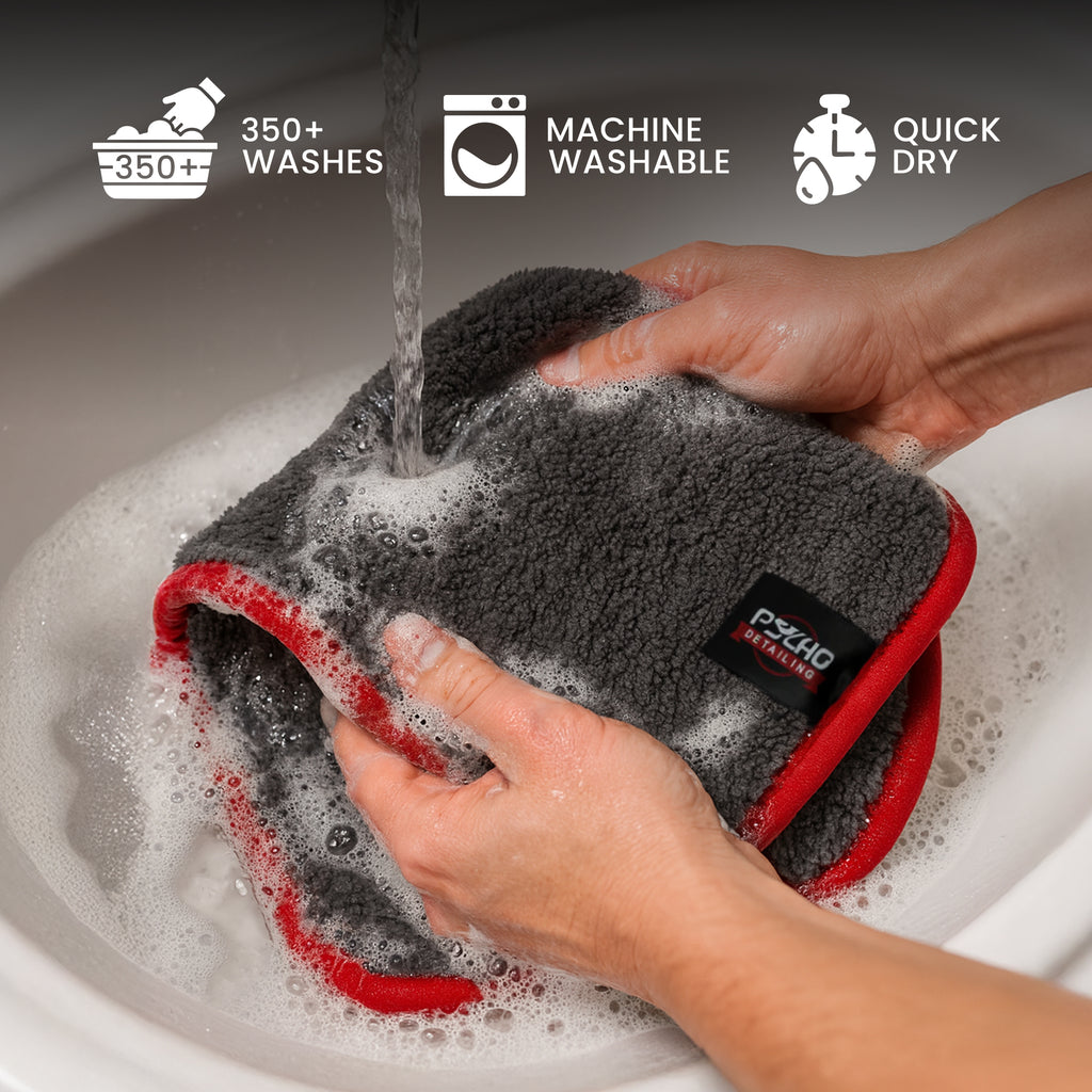 Psycho Detailing Premium Coral Fleece Microfiber Towel - 1250 GSM Ultra-Plush (40x40 cm) - Psycho Detailing