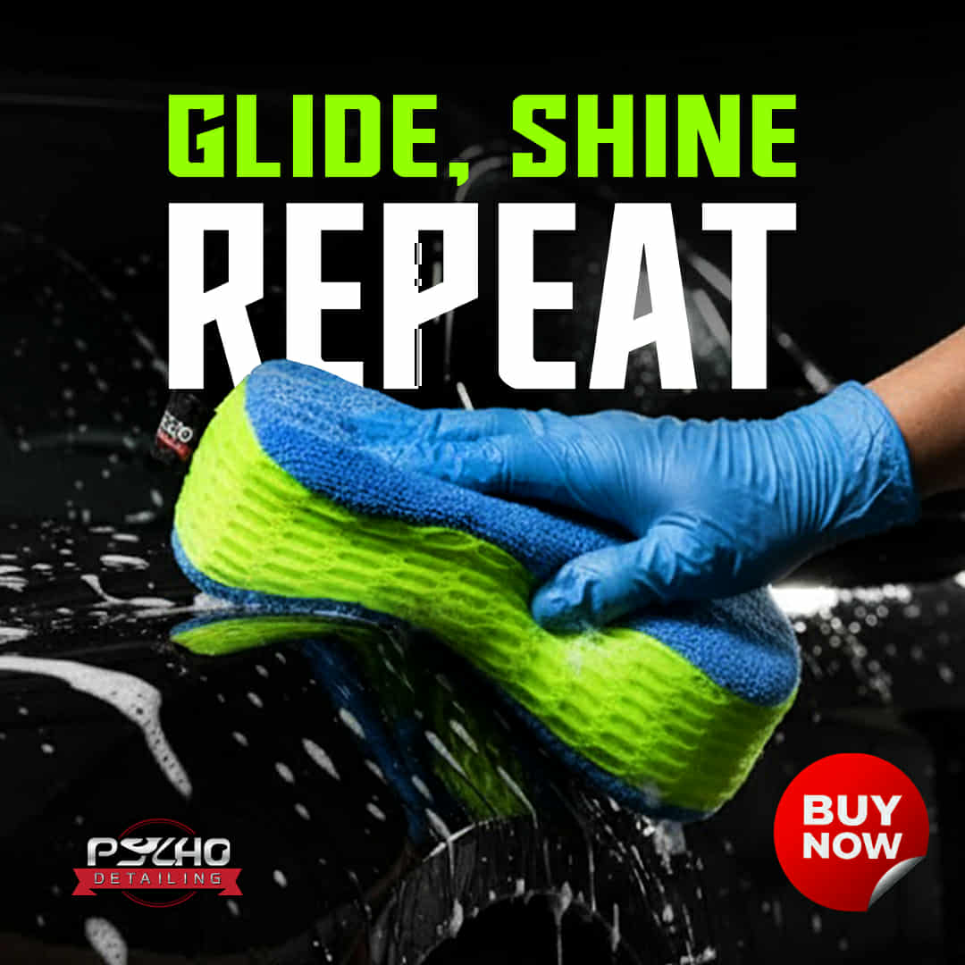 Psycho Detailing Microfiber Wash Sponge Pad - Dual-Density Scratch-Free Design - Psycho Detailing