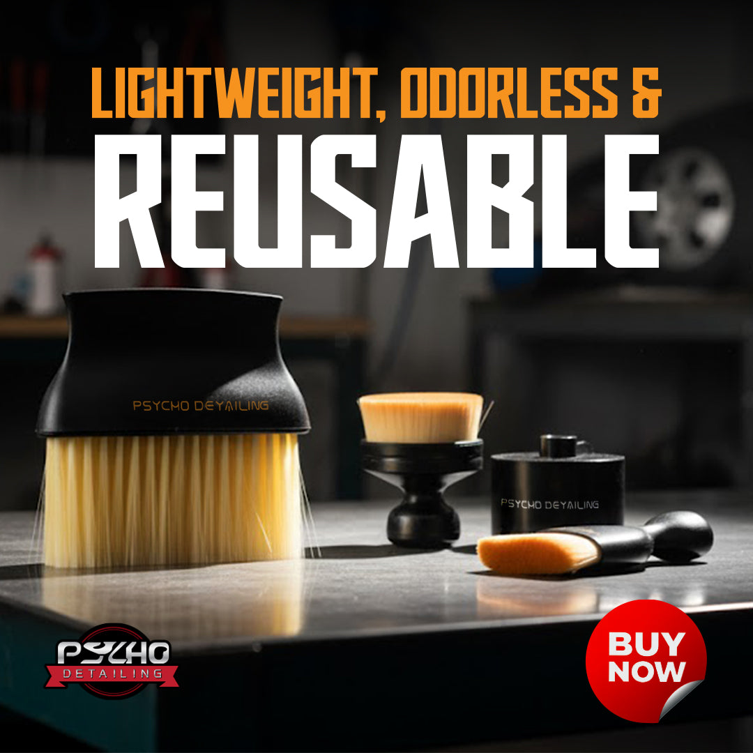 Car Cleaning Series – 3-Piece Interior Brush Kit for Vents, Screens & Tight Spaces - Psycho Detailing