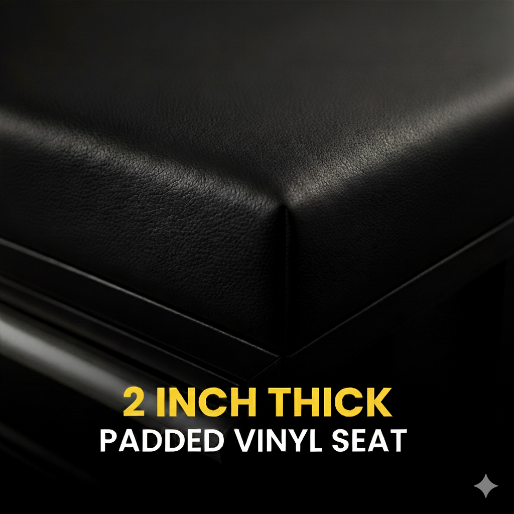 Heavy-Duty 350 lb Capacity Mechanic Roller Seat with 3 Drawers & Tool Rack - Psycho Detailing