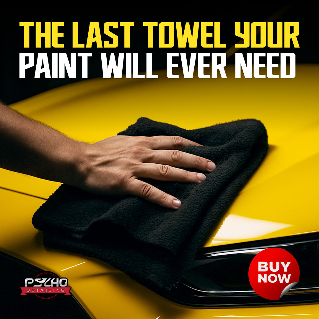 Psycho Detailing Premium Edgeless Coral-Fleece Towel - 350GSM Final-Wipe Perfection (16x16", Pack of 3) - Psycho Detailing
