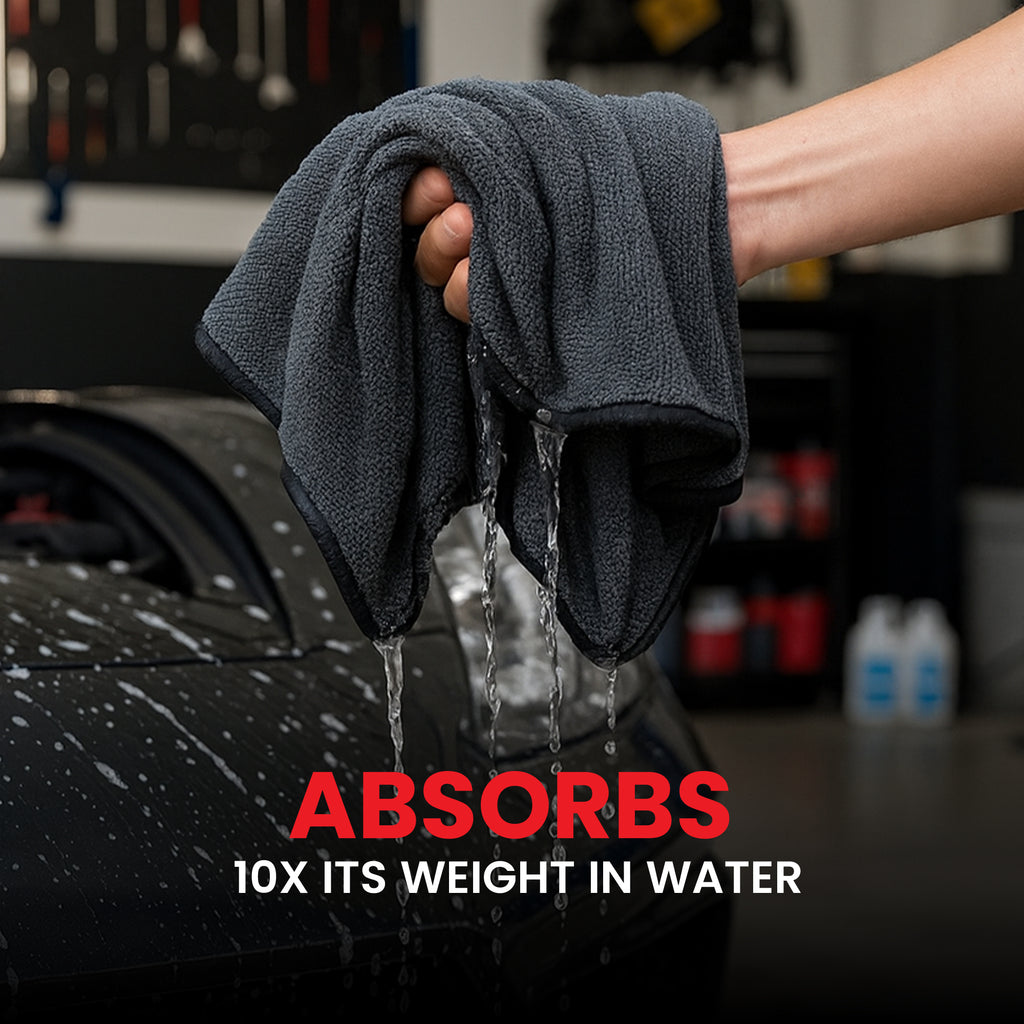 Premium Twist Loop Microfiber Towel - 650 GSM Ultra Absorbent (40x60 cm, Pack of 2) - Psycho Detailing