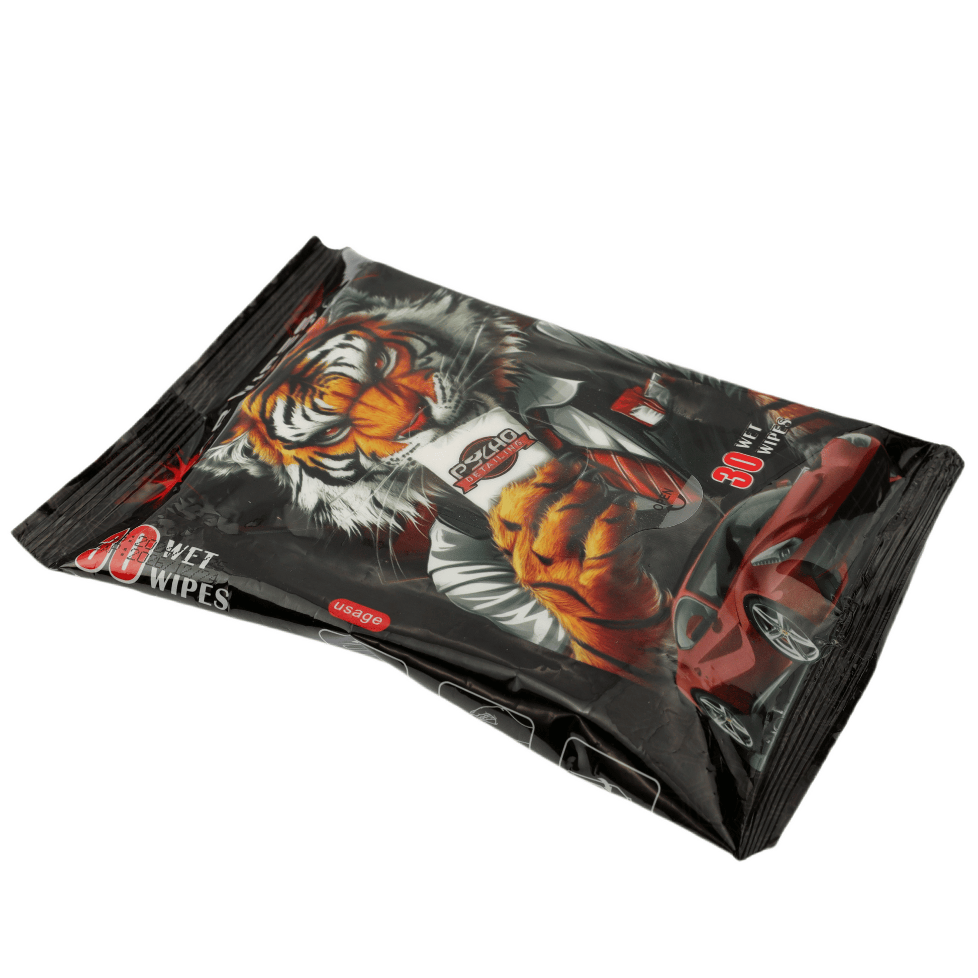 Psycho Detailing Car Interior Cleaning Wipes - 30 Pack Travel Size (Resealable Pouch) - Psycho Detailing