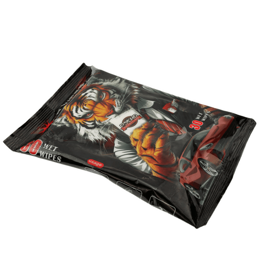 Psycho Detailing Car Interior Cleaning Wipes - 30 Pack Travel Size (Resealable Pouch) - Psycho Detailing
