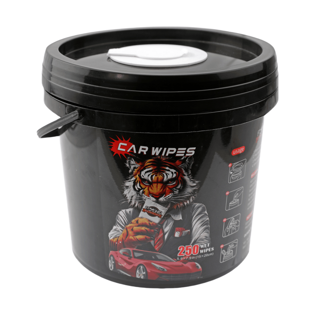 Psycho Detailing Car Interior Cleaning Wipes - 250 Pack with UV Protection - Psycho Detailing