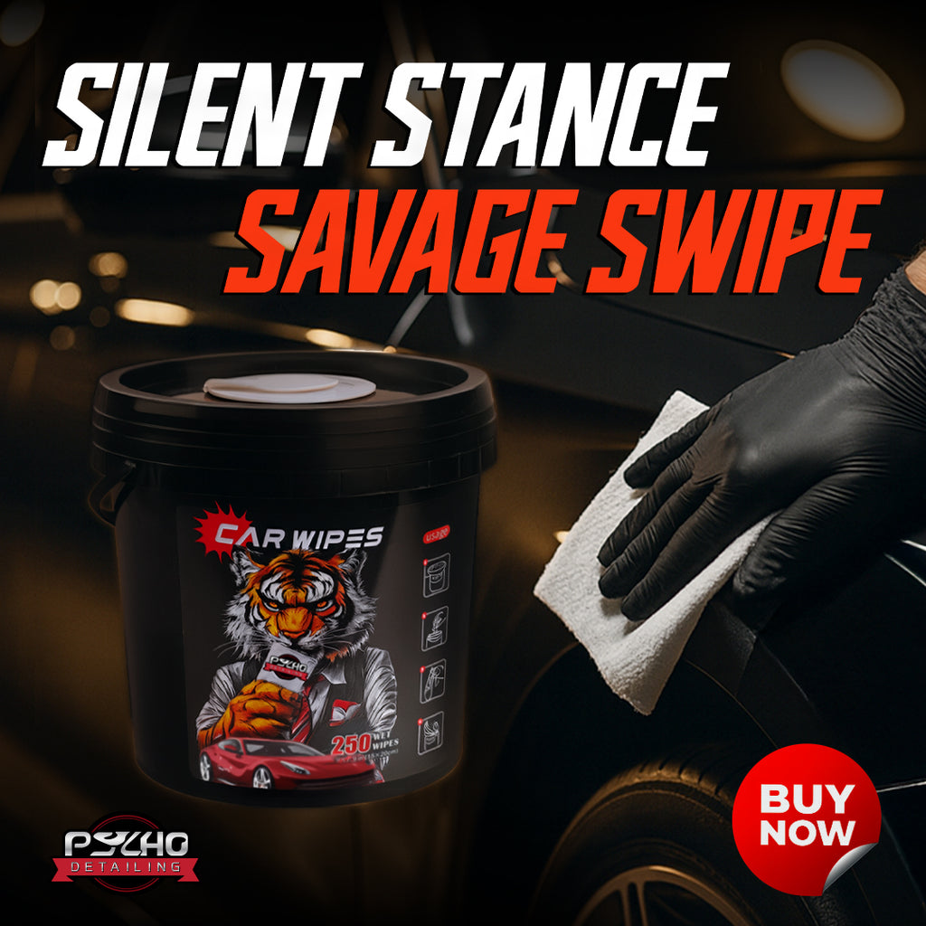 Psycho Detailing Car Interior Cleaning Wipes - 250 Pack with UV Protection - Psycho Detailing