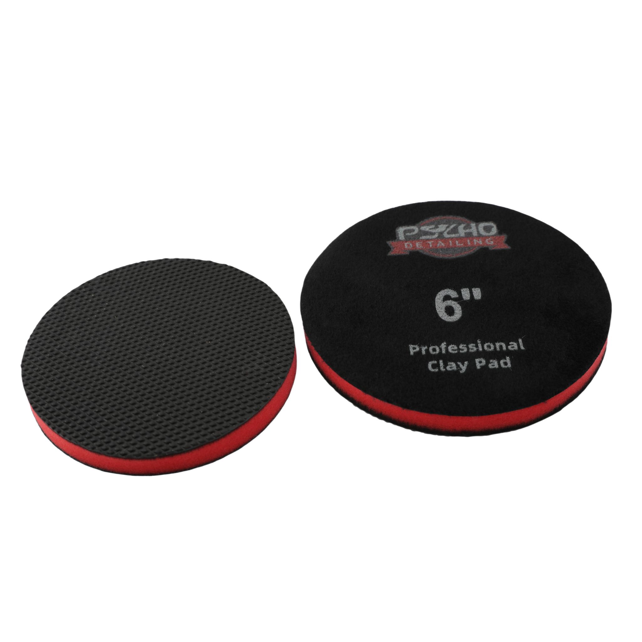 Psycho Detailing Clay Pads Set of 2 - 5" & 6" Synthetic Clay for Machine & Hand Use - Psycho Detailing