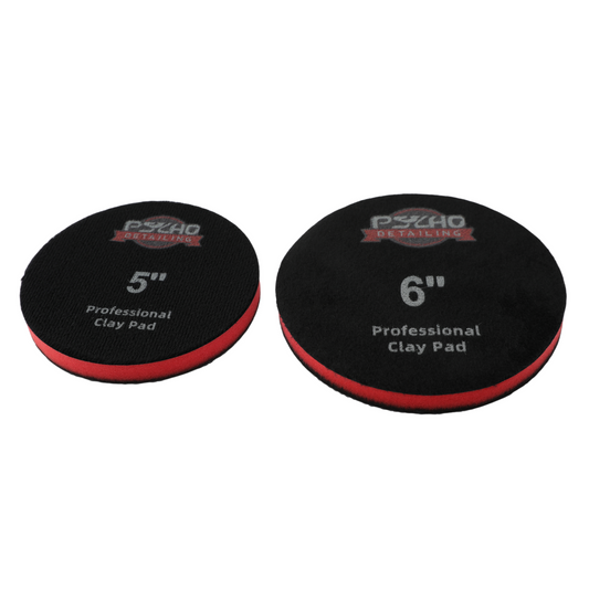 Psycho Detailing Clay Pads Set of 2 - 5" & 6" Synthetic Clay for Machine & Hand Use - Psycho Detailing
