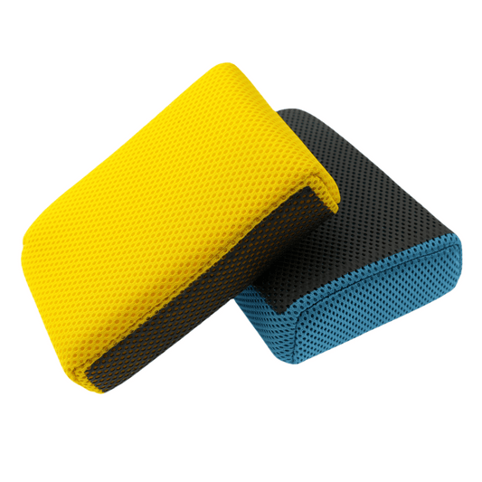Psycho Detailing Clay Scrubber Block - Color-Coded 2-Pack (Yellow & Blue) - Psycho Detailing