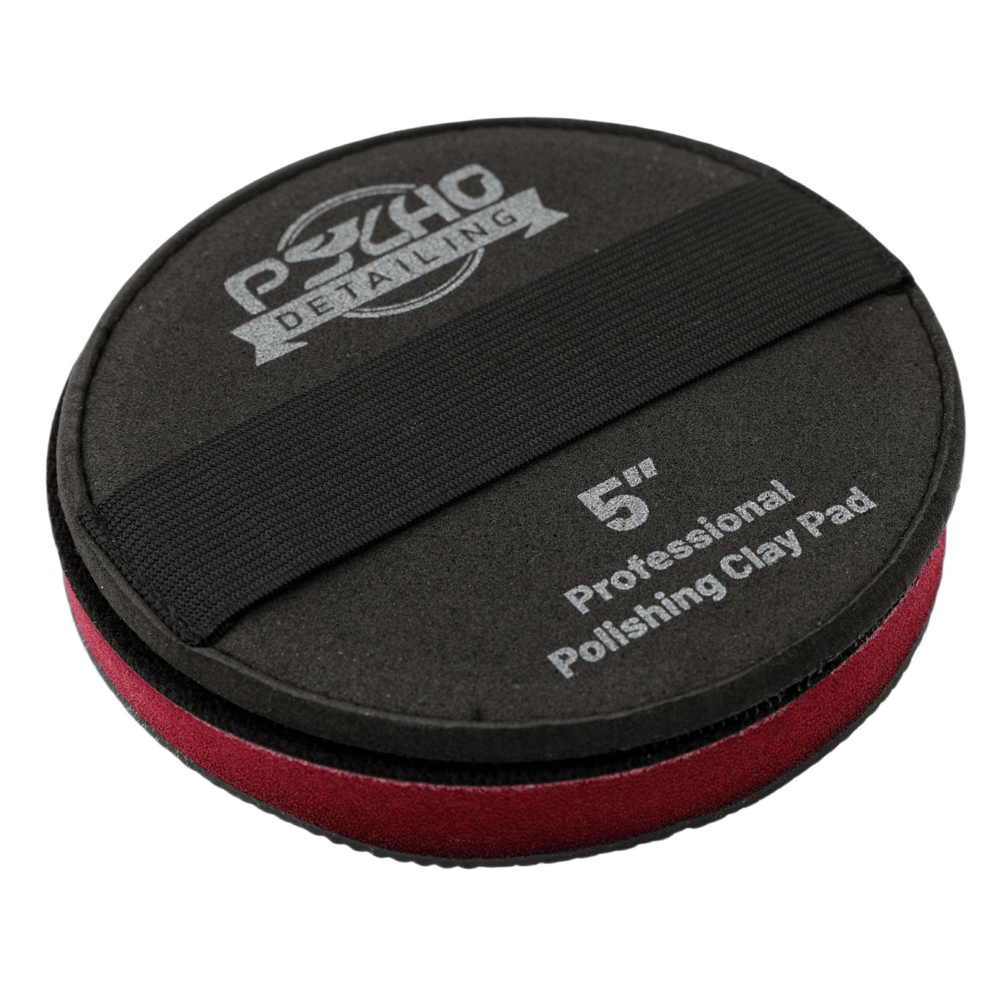 Psycho Detailing Clay Scrubber Pad with Hand-Strap – 5” Synthetic Clay Decontamination Pad for Paint, Glass & Wheels
