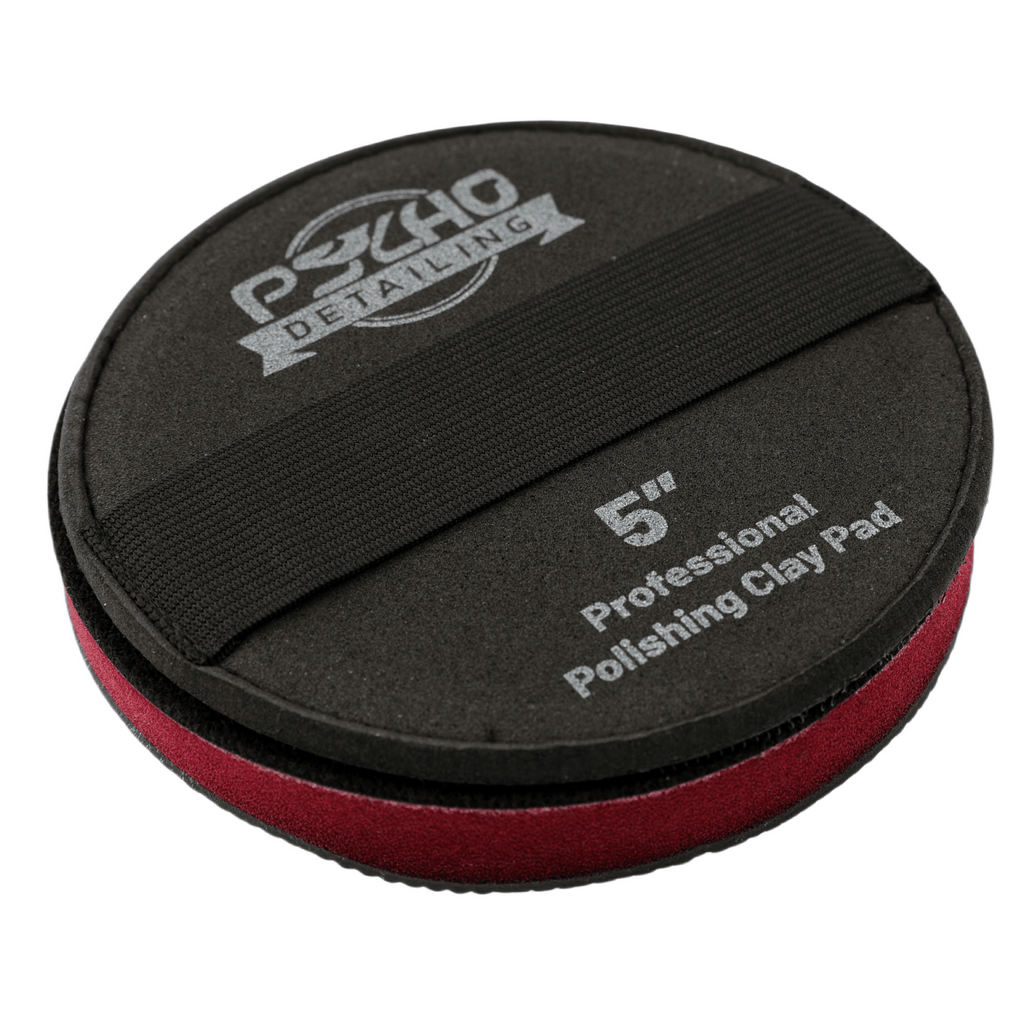 Psycho Detailing Clay Scrubber Pad with Hand-Strap Applicator - 5 Inch Synthetic Clay Alternative - Psycho Detailing
