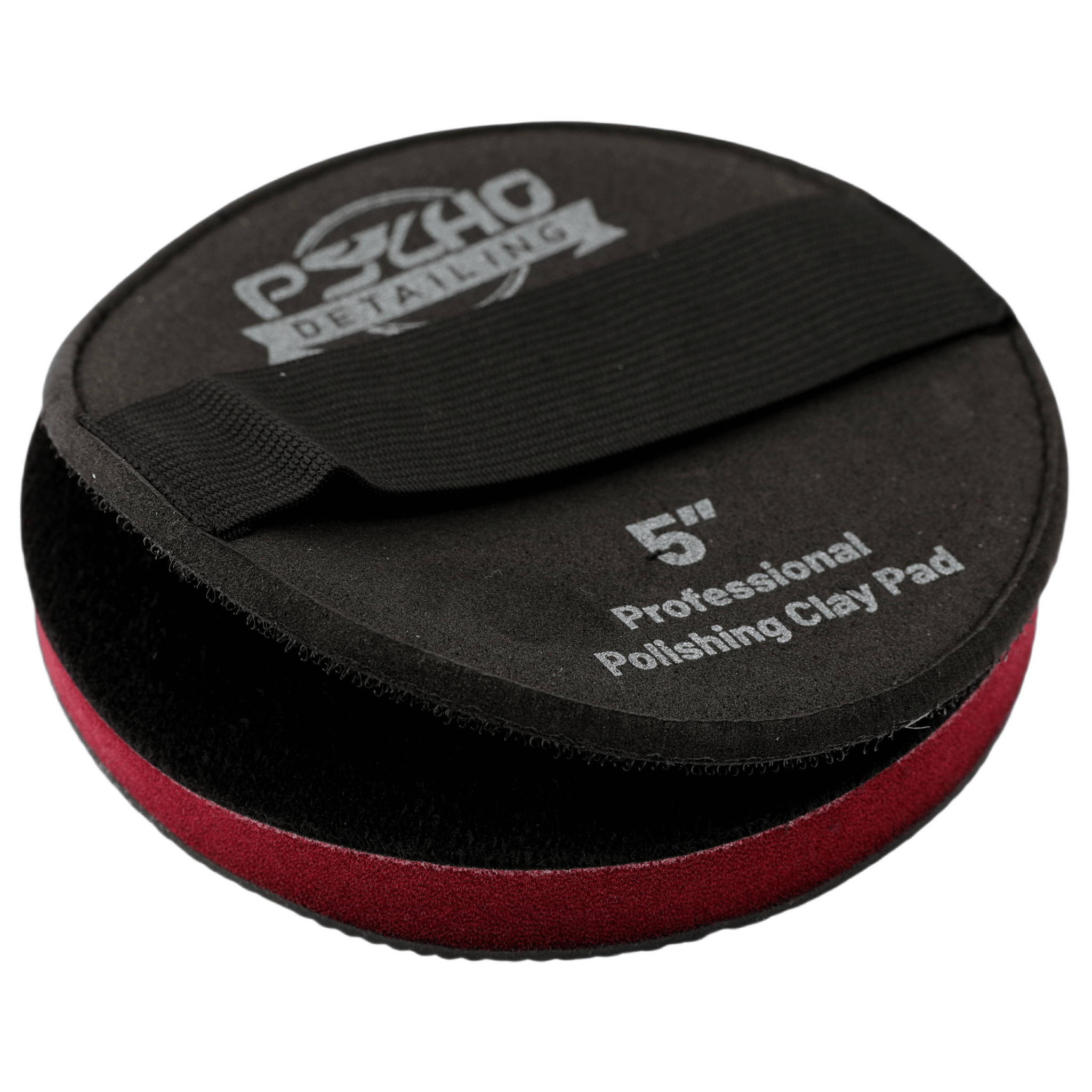 Psycho Detailing Clay Scrubber Pad with Hand-Strap – 5” Synthetic Clay Decontamination Pad for Paint, Glass & Wheels