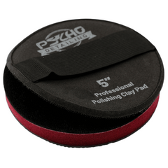Psycho Detailing Clay Scrubber Pad with Hand-Strap – 5” Synthetic Clay Decontamination Pad for Paint, Glass & Wheels