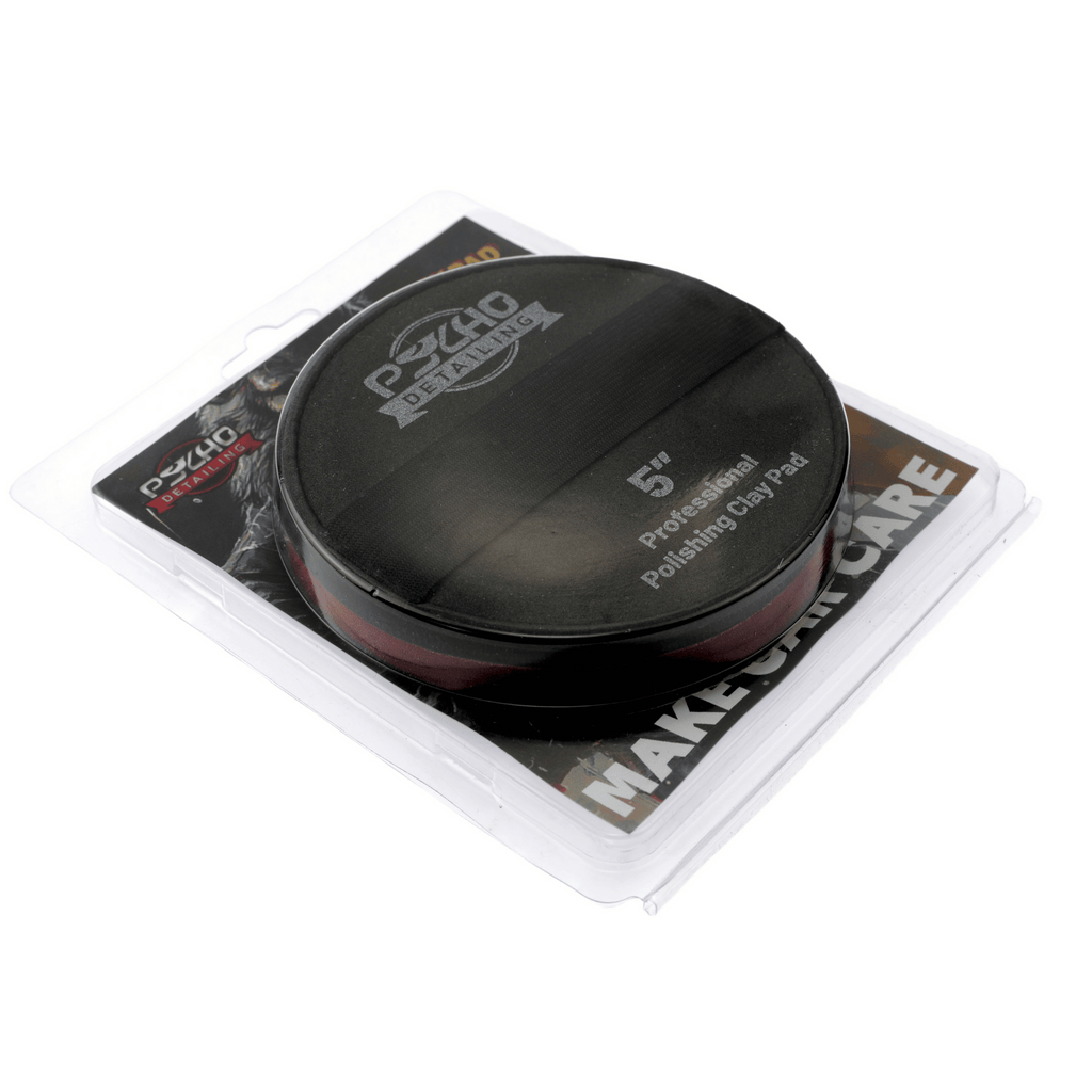 Psycho Detailing Clay Scrubber Pad with Hand-Strap Applicator - 5 Inch Synthetic Clay Alternative - Psycho Detailing