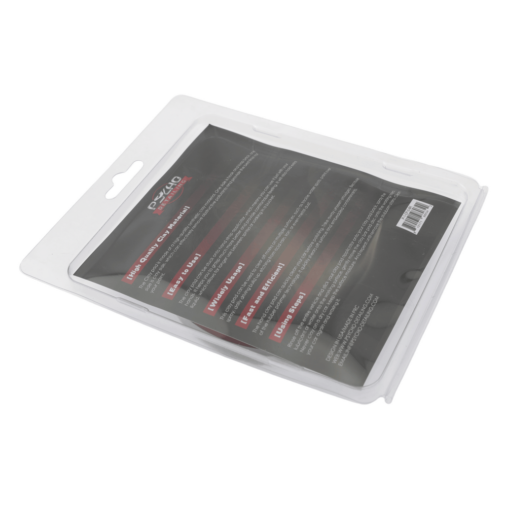 Psycho Detailing Clay Scrubber Pad with Hand-Strap Applicator - 5 Inch Synthetic Clay Alternative - Psycho Detailing