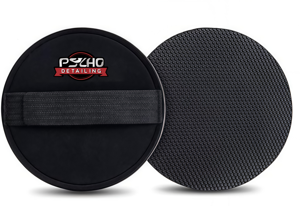 Psycho Detailing Clay Scrubber Pad with Hand-Strap Applicator - 5 Inch Synthetic Clay Alternative - Psycho Detailing