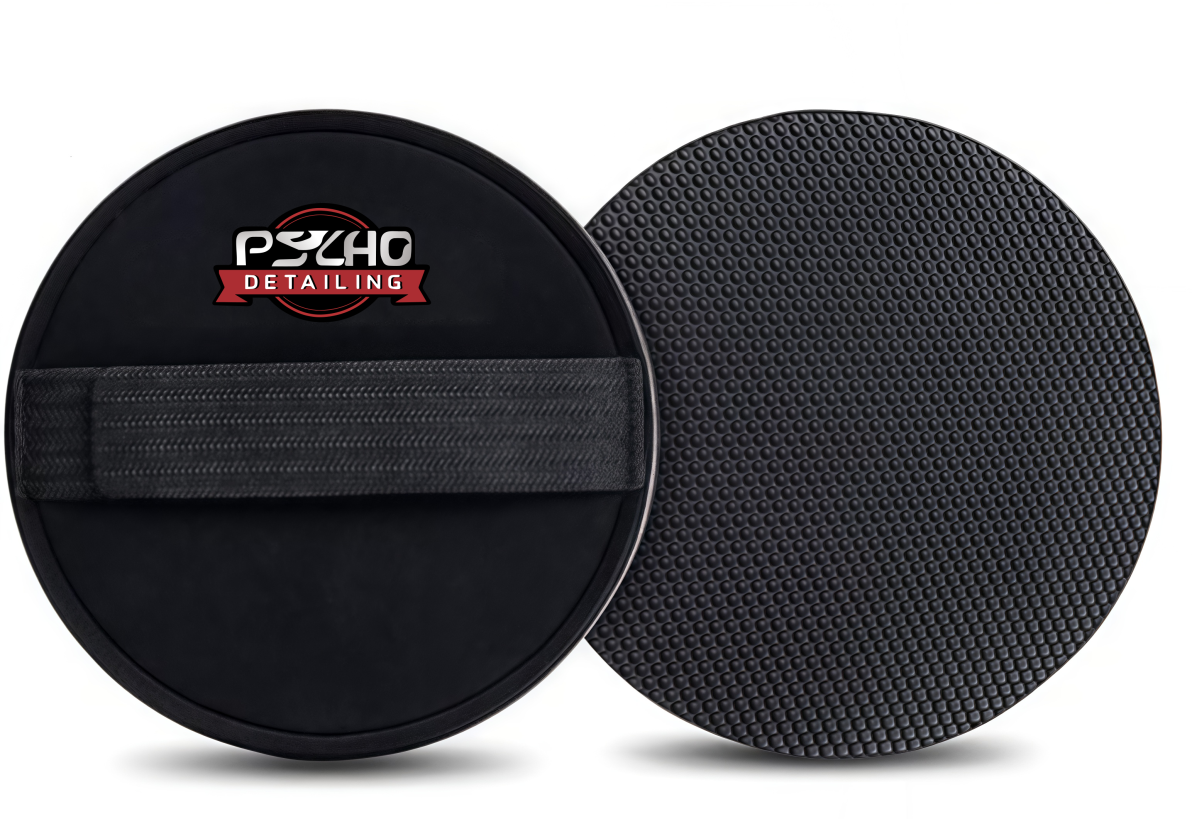 Psycho Detailing Clay Scrubber Pad with Hand-Strap – 5” Synthetic Clay Decontamination Pad for Paint, Glass & Wheels