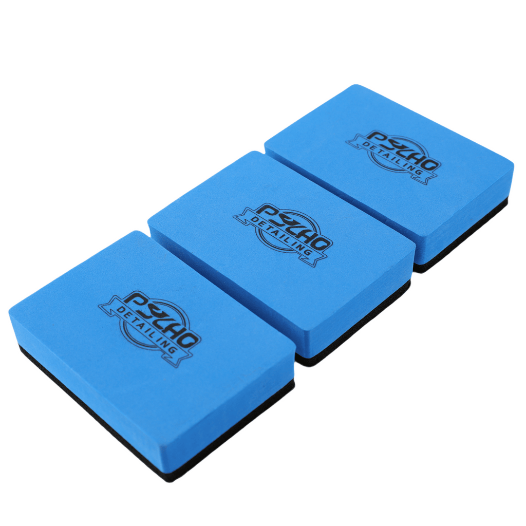 Psycho Detailing EVA Clay Sponge Block - Tri-Color 3-Pack for Professional Surface Decontamination - Psycho Detailing
