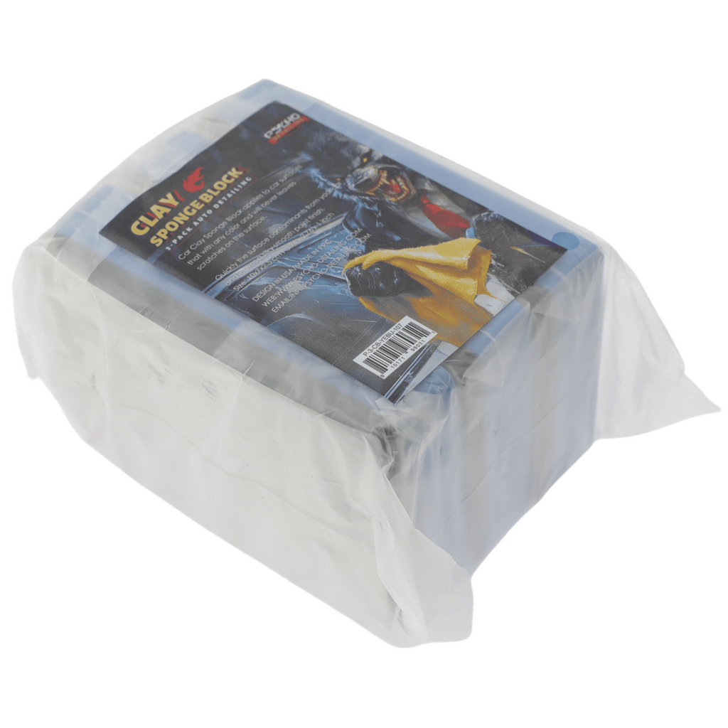 Psycho Detailing EVA Clay Sponge Block - Tri-Color 3-Pack for Professional Surface Decontamination - Psycho Detailing