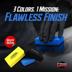 Psycho Detailing EVA Clay Sponge Block | Medium-Grade Paint Decontamination Pads for Car, Glass & Wheels