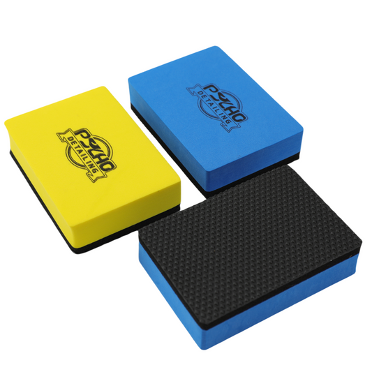 Psycho Detailing EVA Clay Sponge Block - Tri-Color 3-Pack for Professional Surface Decontamination - Psycho Detailing