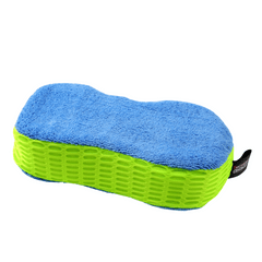 Psycho Detailing Microfiber Wash Sponge Pad – 9.1×4.5×2.2in Ultra-Soft, Paint-Safe Foam Core Wash Pad for Cars, Trucks & Motorcycles