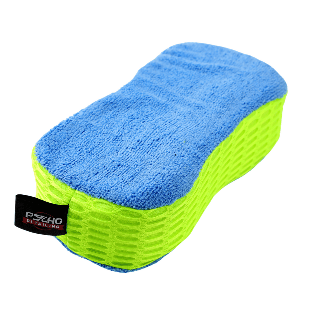 Psycho Detailing Microfiber Wash Sponge Pad - Dual-Density Scratch-Free Design - Psycho Detailing