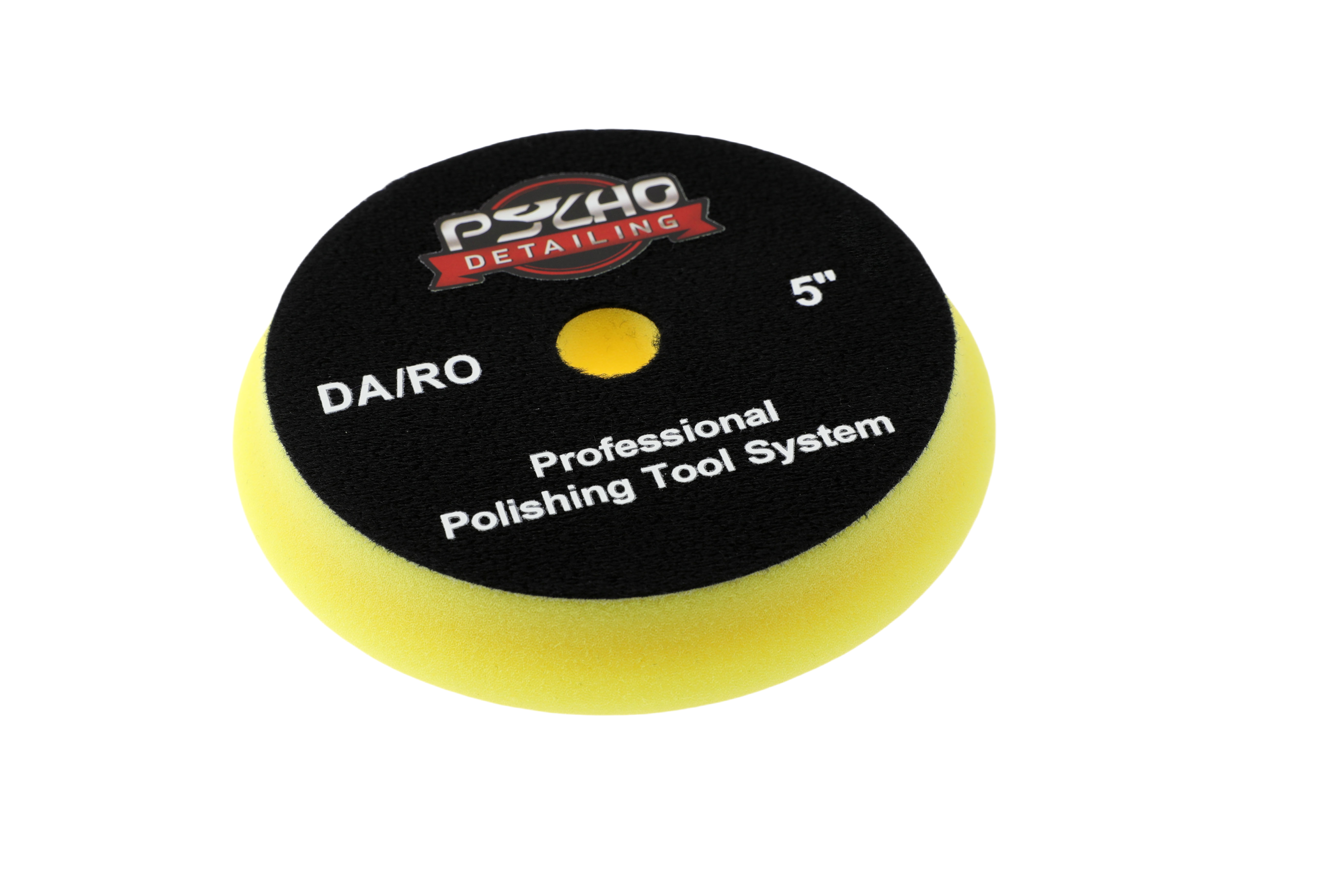 Psycho Detailing Yellow Foam Pad – Professional Polishing Pad for Swirl Removal, Gloss Enhancement & Paint Correction (3", 5", 6")
