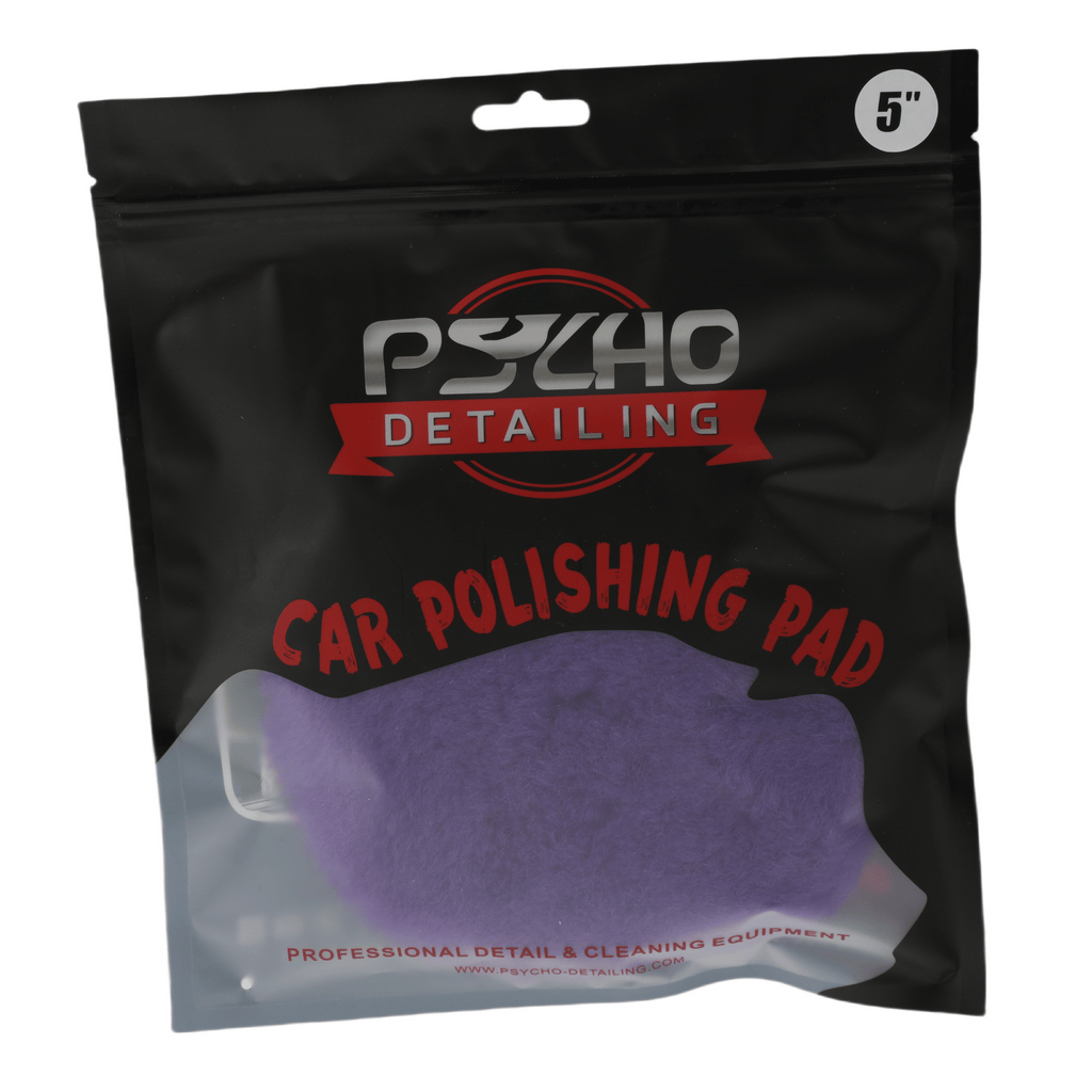 Psycho Detailing Purple Wool Polishing Pad – 100% Natural Wool for One-Step Paint Correction - Psycho Detailing