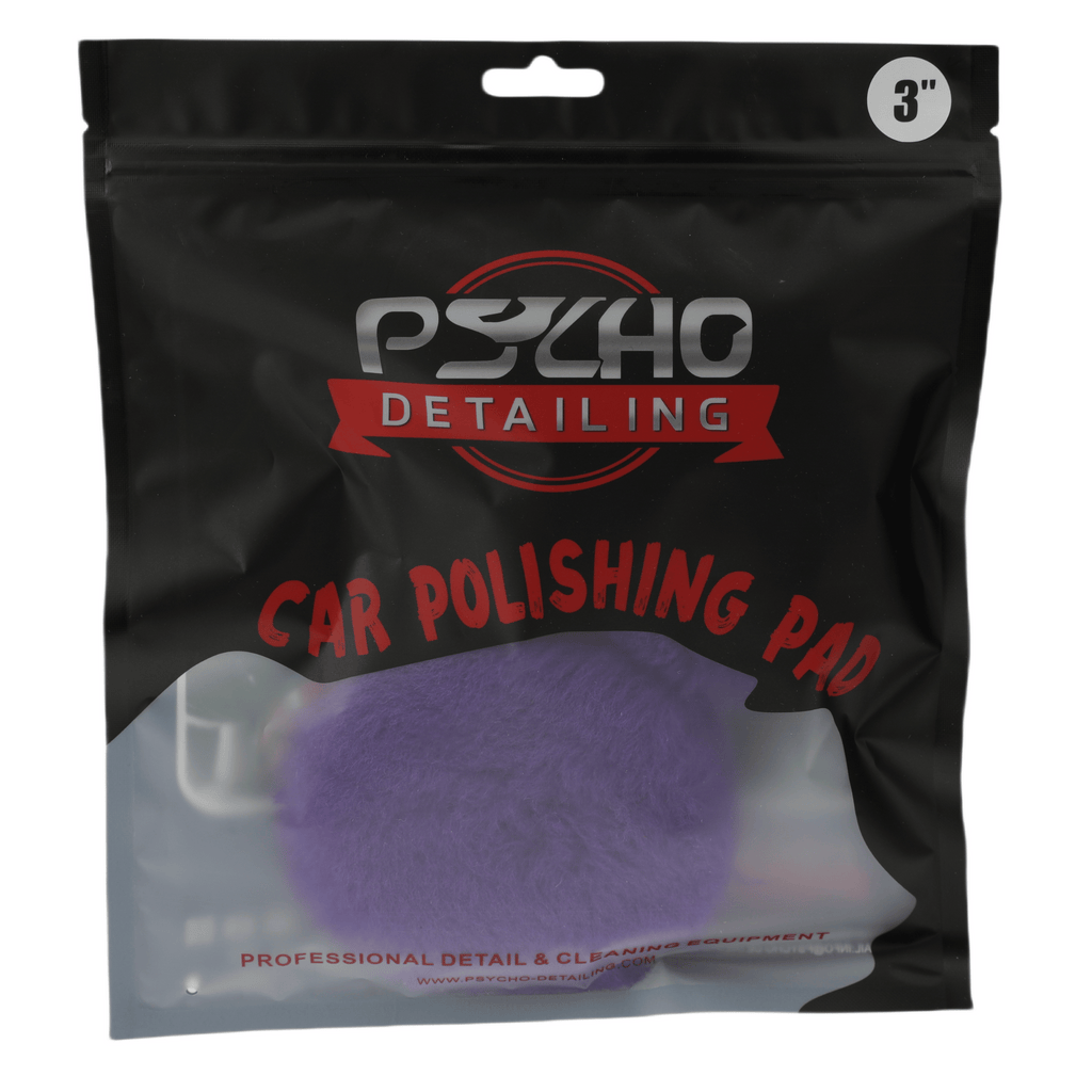 Psycho Detailing Purple Wool Polishing Pad – 100% Natural Wool for One-Step Paint Correction - Psycho Detailing