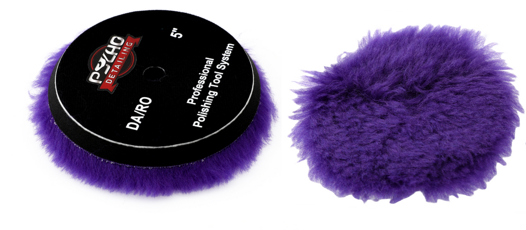 Psycho Detailing Purple Wool Polishing Pad – 100% Natural Wool for One-Step Paint Correction - Psycho Detailing