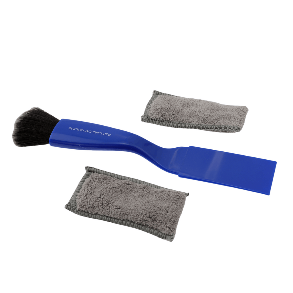 Car Interior Cleaning Brush - Dual-Head Scratch-Safe Design with Removable Microfiber & Bristle Heads - Psycho Detailing
